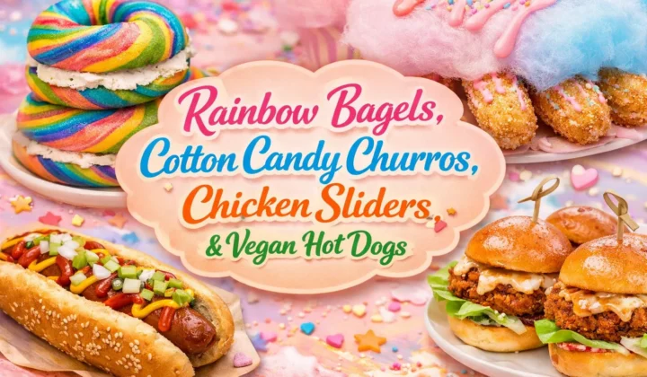 Knot Churros Rainbow Bagels