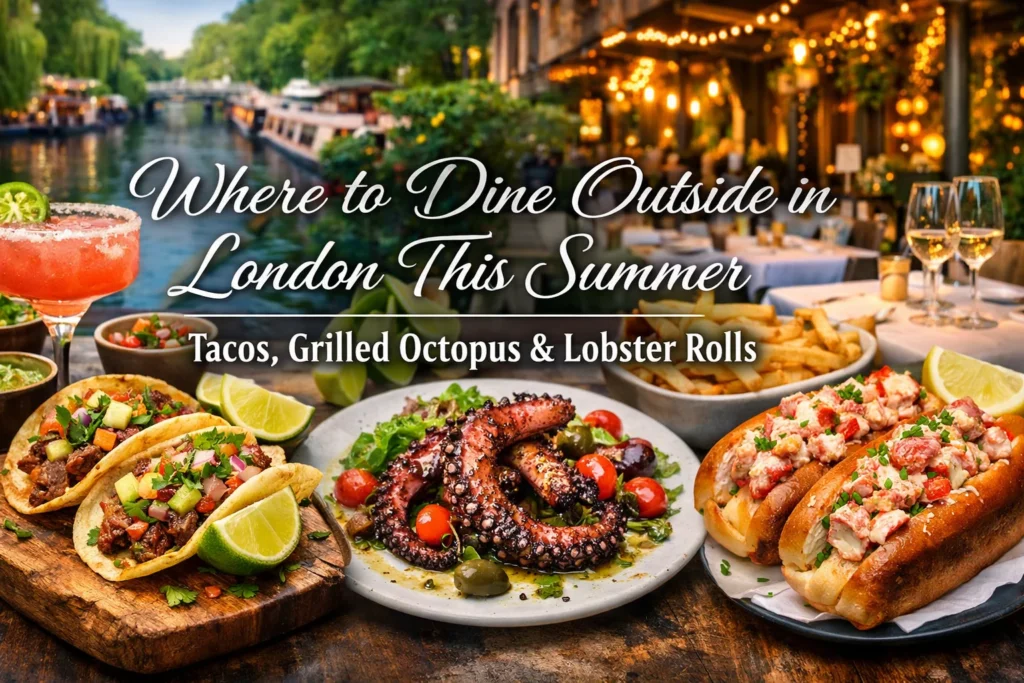 Outdoor dining on London's canals