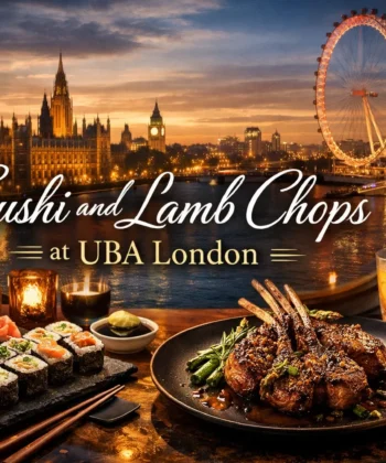 Sushi and lamb chops uba london