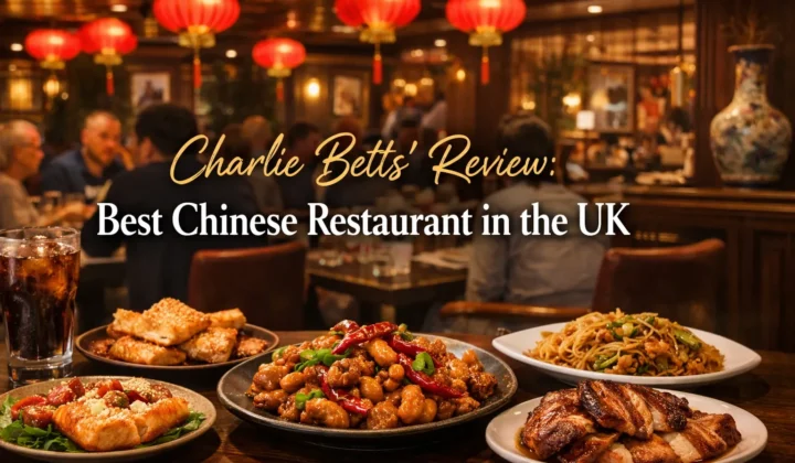 A photograph for a blog review features charlie be