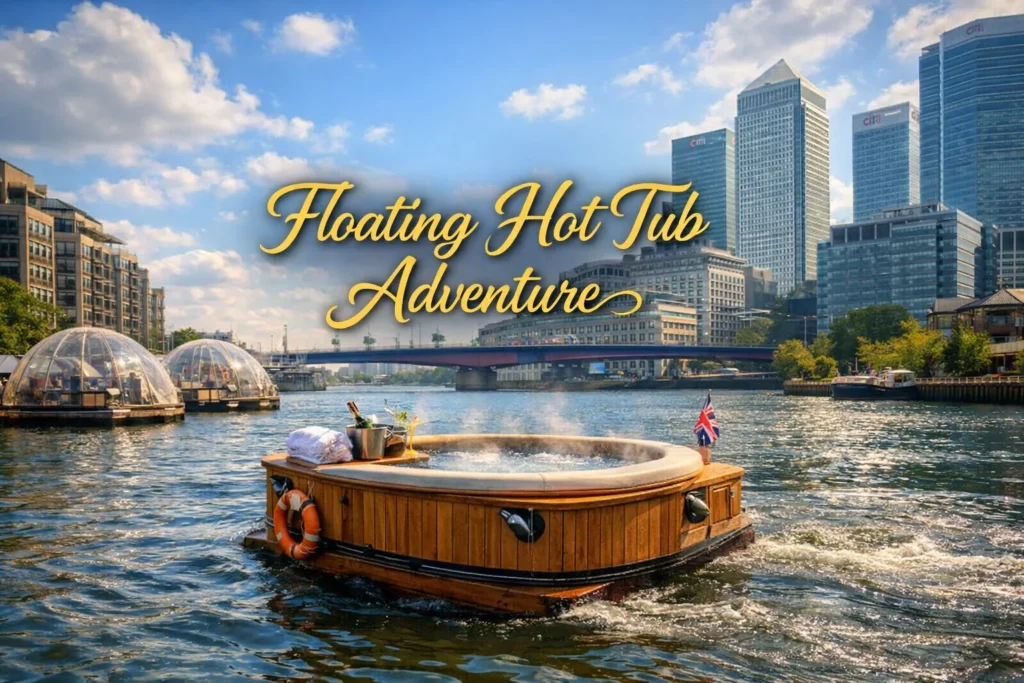 Floating hot tub bath