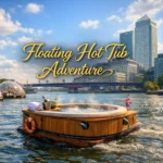 Floating hot tub bath