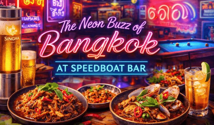 Neon delights at Speedboat Bar