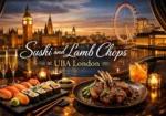 Sushi and lamb chops uba london