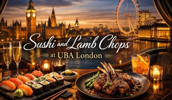 Sushi and lamb chops uba london